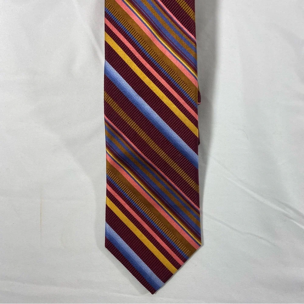 Robert Talbott Best Of Class Men’s Striped Tie Office Holiday Hand Seen Silk